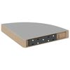 vidaXL フローティングコーナーシェルフ 4点 グレー 25x25x3.8cm MDF