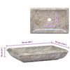 vidaXL 洗面器 50x35x10cm 大理石 グレー