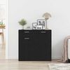 vidaXL サイドボード ブラックオーク 80x36x75 cm エンジニアードウッド
