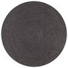 vidaXL 手作りラグ ジュート素材 円型 90cm ダークグレー