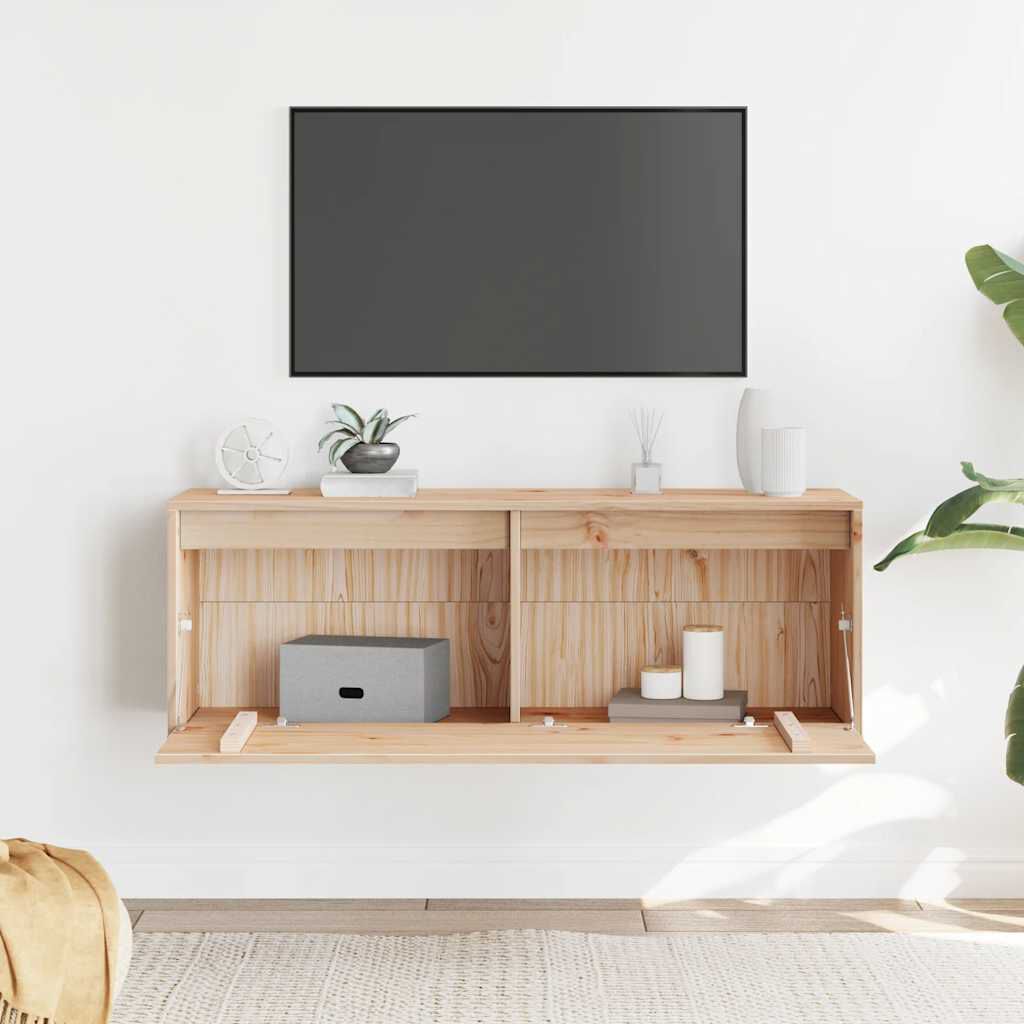 vidaXL ウォールキャビネット 100x30x35 cm パイン無垢材 | vidaXL.jp