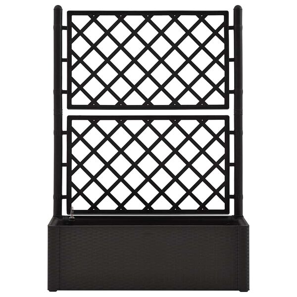 vidaXL ガーデンレイズドベッド トレリス&自動給水システム付 アントラシート