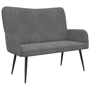 vidaXL 2人掛けソファ ダークグレー 115 x 61 x 87 cm ベルベット