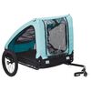 vidaXL 自転車用ペットトレーラー ブルー＆ブラック