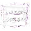 vidaXL ワークベンチ 110.5x50x80 cm 無垢材 パイン材
