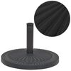 vidaXL パラソルベース 樹脂製 円形 ブラック 14 kg
