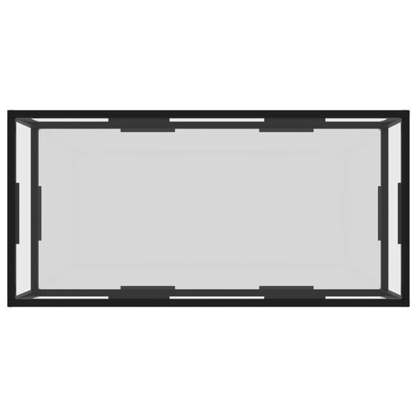 vidaXL コーヒーテーブル 透明 100x50x35cm 強化ガラス製