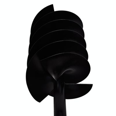 vidaXL 掘削ドリル アースオーガー用ビット 180mm トリプルスパイラル型 ハンドル付き スチール製 黒色