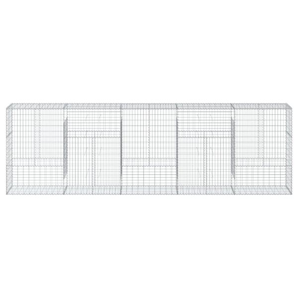 vidaXL 蛇籠バスケット カバー付き 500x50x150cm 亜鉛メッキ鉄