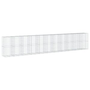 vidaXL 蛇籠バスケット カバー付き 1100x100x200cm 亜鉛メッキ鉄