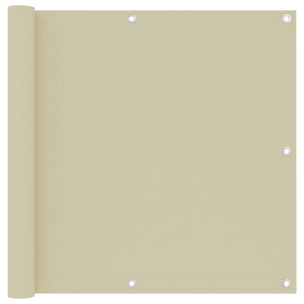 vidaXL バルコニースクリーン クリーム 90x300cm オックスフォード生地