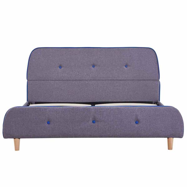 vidaXL ベッドフレーム ライトグレー 布製 135x190cm