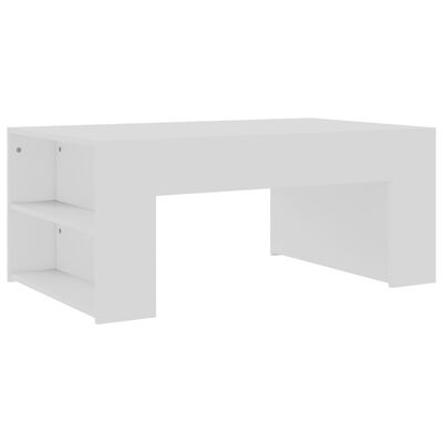vidaXL コーヒーテーブル 白色 100x60x42cm パーティクルボード