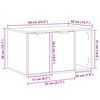 vidaXL 猫用トイレボックス エンクロージャー ソノマオーク 60x40x40 cm エンジニアードウッド