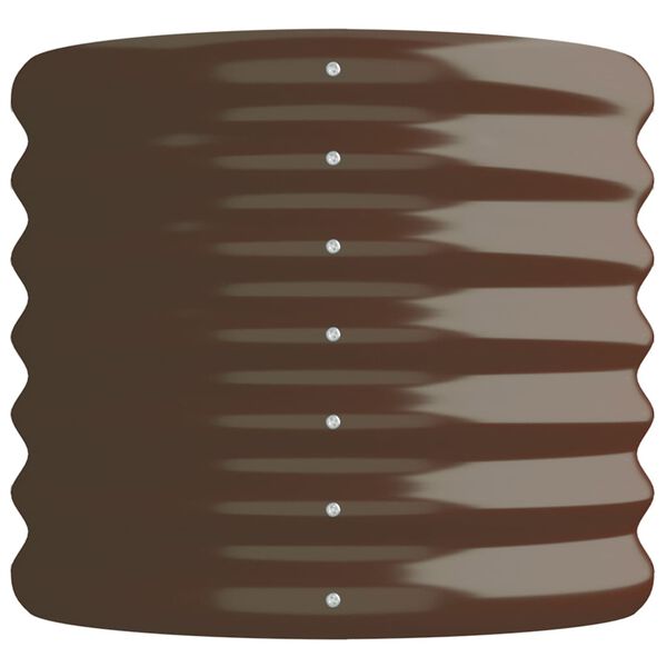 vidaXL ガーデンプランター 亜鉛メッキスチール 114x40x36 cm ブラウン