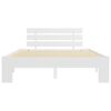 vidaXL ベッドフレーム ホワイト パイン無垢材 140x200cm