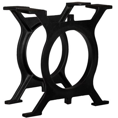 vidaXL コーヒーテーブル脚 2点 O型フレーム 鋳鉄製