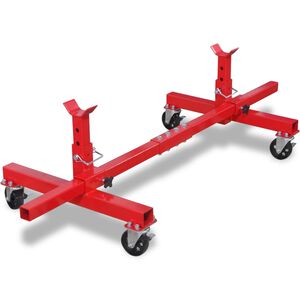 vidaXL モバイル アクスルスタンド レッド