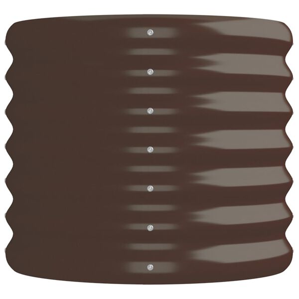 vidaXL ガーデンプランター 亜鉛メッキスチール 152x40x36 cm ブラウン