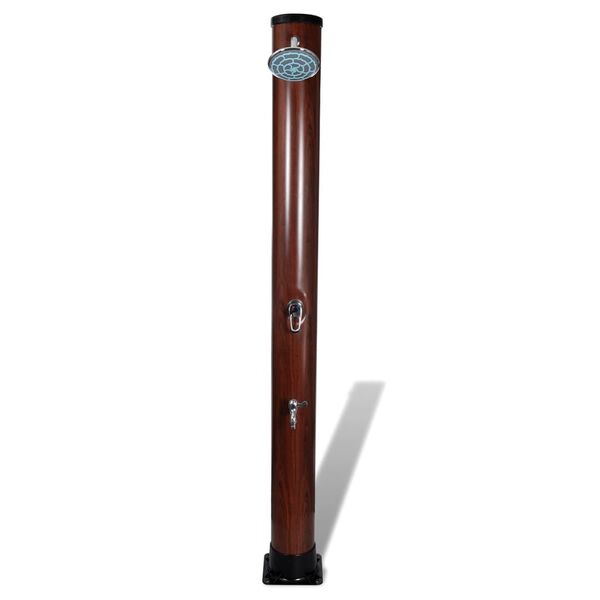 vidaXL プールソーラーシャワー 1.96 m フェイクウッド仕上げ