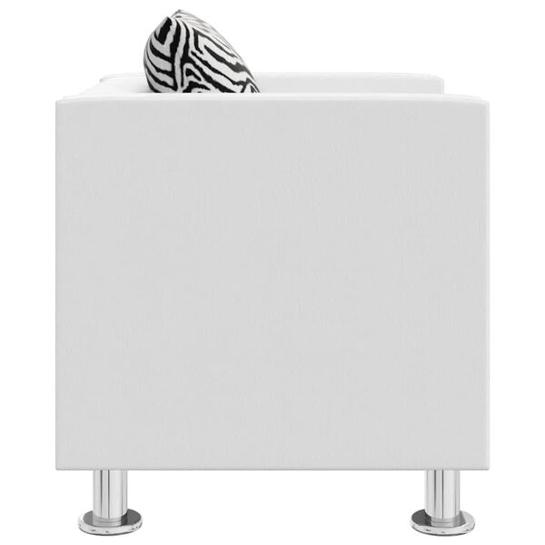 vidaXL アームチェア 合成皮革製 ホワイト