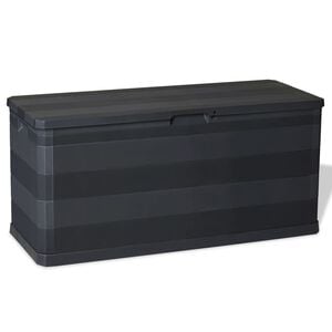 vidaXL ガーデン収納ボックス 黒色 117x45x56 cm