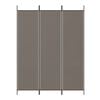 vidaXL 3パネルルームディバイダー アンスラサイト 150x220 cm ファブリック