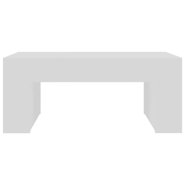 vidaXL コーヒーテーブル 白色 100x60x42cm パーティクルボード