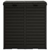 vidaXL 屋外用ゴミ箱 ブラック 78x41x86 cm ポリプロピレン