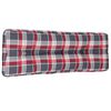 vidaXL パレットクッション レッドチェック柄 120x40x12 cm ファブリック