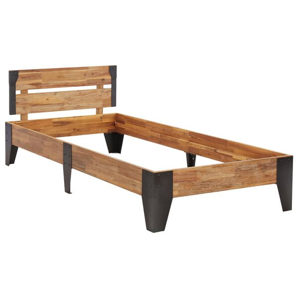 vidaXL ベッドフレーム アカシア無垢材 つや消し仕上げ 90x200cm