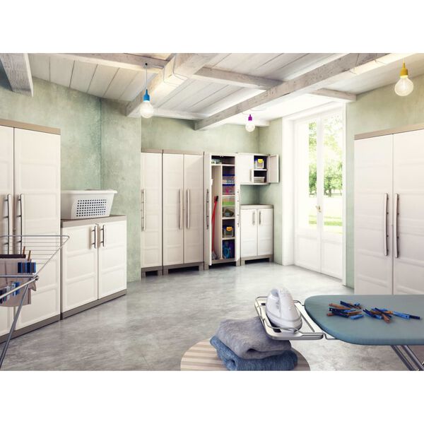 Keter Keter 収納キャビネット 棚付き「エクセレンス」182cm ベージュ＆トープ