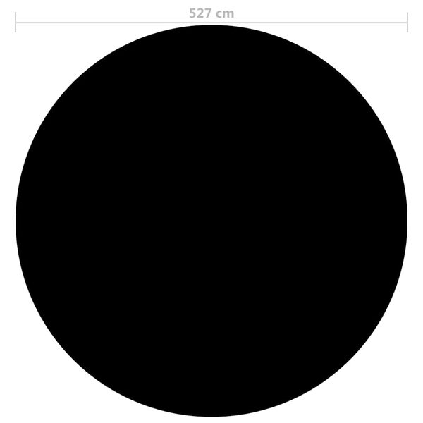 vidaXL プールカバー ブラック 527cm PE製