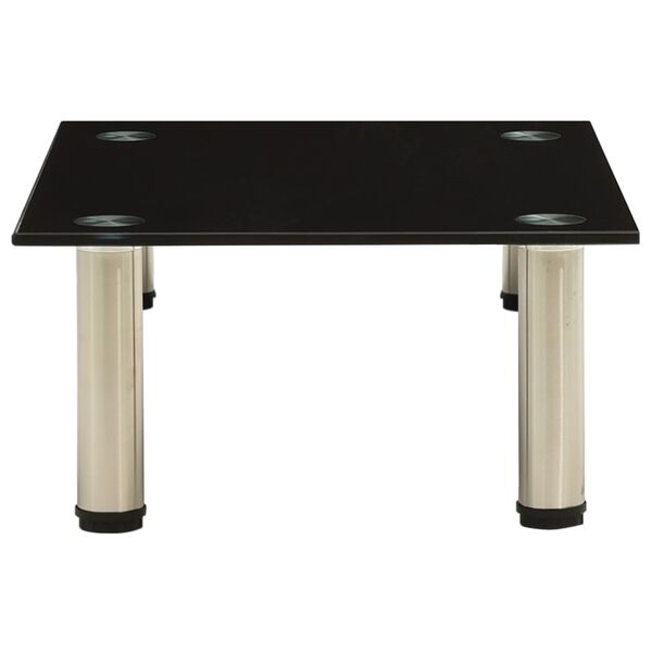 vidaXL テレビ台 ブラック 40x35x17cm 強化ガラス製