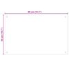vidaXL キッチン用 汚れ防止板 ミルクカラー 80x50cm 強化ガラス製