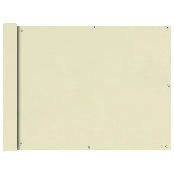 vidaXL バルコニースクリーン 90x400cm オックスフォード生地 クリーム