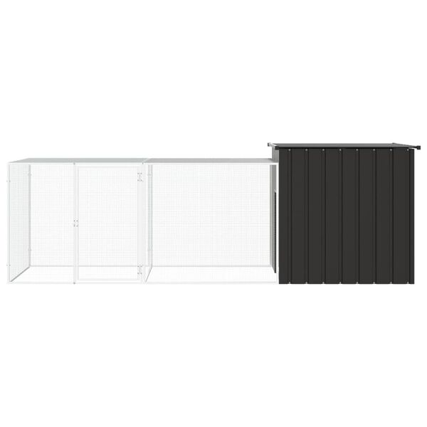 vidaXL チキンケージ アントラシート 300x91x100 cm 亜鉛メッキ鋼