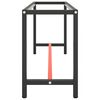 vidaXL ワークベンチフレーム マットブラック＆マットレッド 170x50x79 cm メタル
