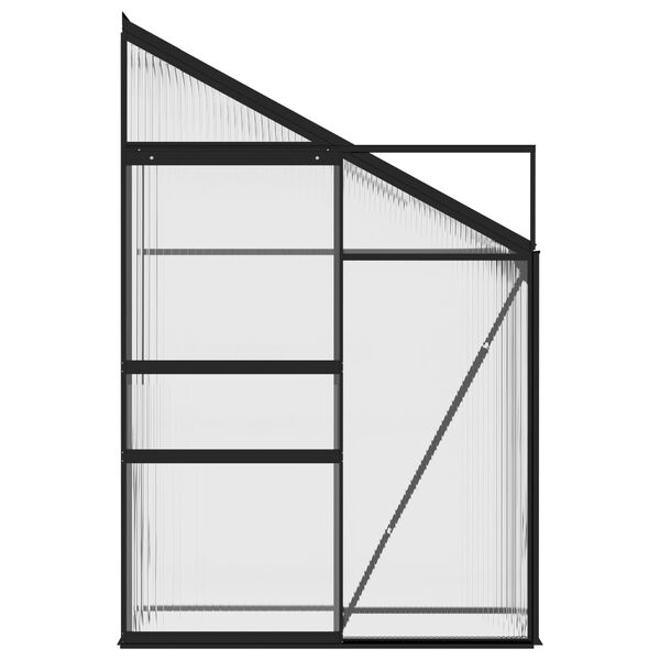 vidaXL 温室 アントラシート アルミ製 1.38m&sup3;