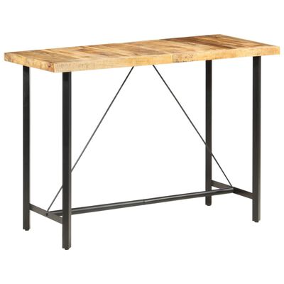 vidaXL バーテーブル 150x70x107cm マンゴー無垢材 (粗目)