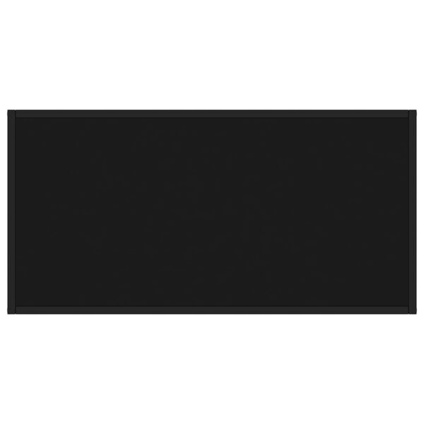 vidaXL コーヒーテーブル ブラック 100x50x35cm ブラックガラス製