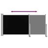 vidaXL パティオ用 引き込み式サイドオーニング 120x300cm ブラック