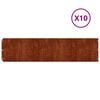 vidaXL 芝生エッジング 10 pcs 25 x 103 cm 耐候性スチール 錆