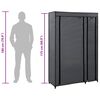 vidaXL 折りたたみ式 洋服ダンス グレー 110x45x175cm 布製