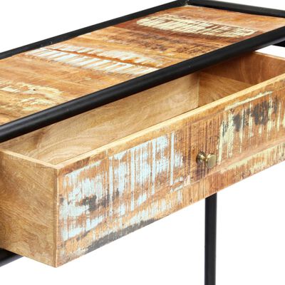 vidaXL コンソールテーブル 118x30x75cm 無垢の再生木材