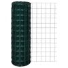vidaXL ユーロ金網フェンス スチール製 10x1.2m グリーン