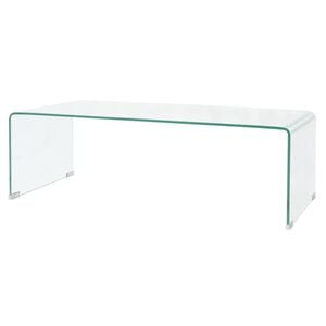 vidaXL コーヒーテーブル 98x45x30 cm 強化ガラス製 クリア