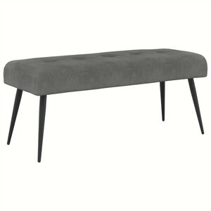 vidaXL ボタンタフトのベンチ ダークグレー 110 x 40 x 46 cm ベルベット