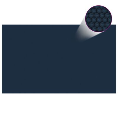 vidaXL フローティング ソーラープールフィルム PE製 1000x600 cm ブラック＆ブルー