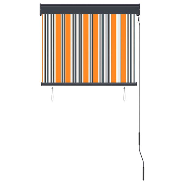 vidaXL 屋外用ローラーブラインド 80x250cm イエロー＆ブルー